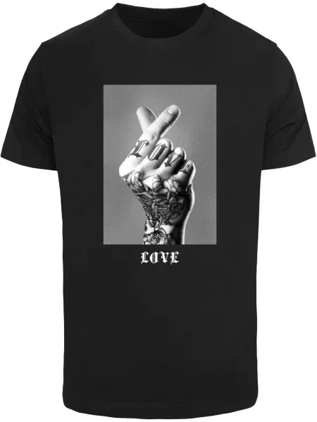 Mister Tee Tricou gri / negru alb