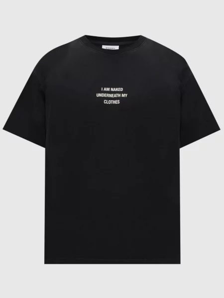 Футболка з принтом напису Vetements чорна