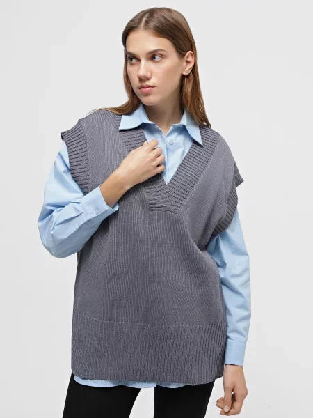 Braska Жилет Без підкладки сірий