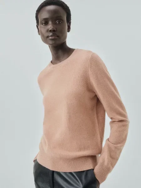 Кашемировый свитер Mango коричневый
