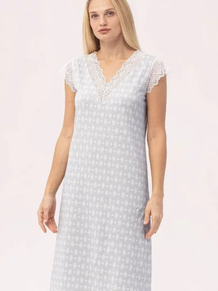 Короткая ночнушка сіра