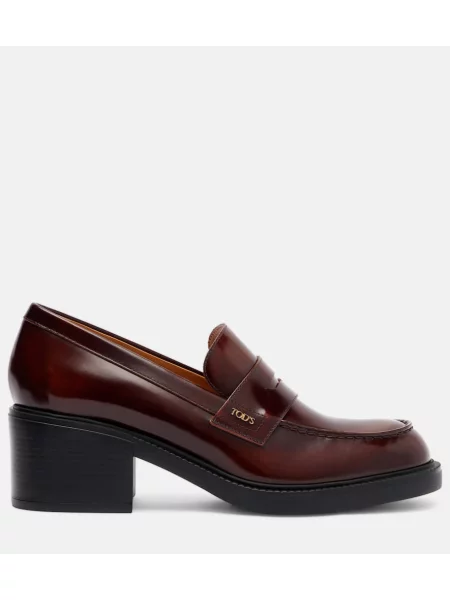 Pantofi cu toc Tod's din piele maro