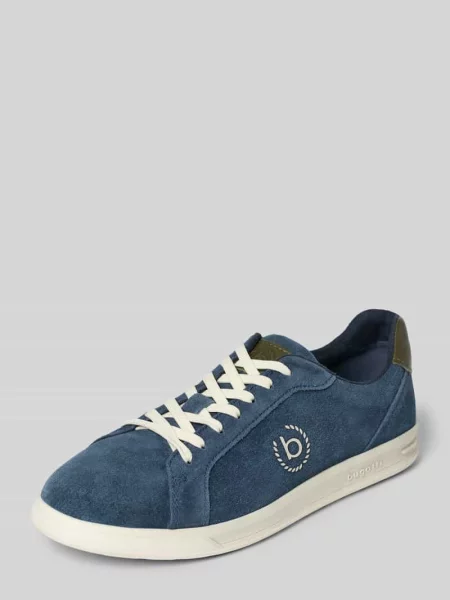 Sneakersy z powlekanej skóry Model Powder' Bugatti granatowe