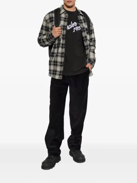 Lung tricou Moncler cu imagine negru