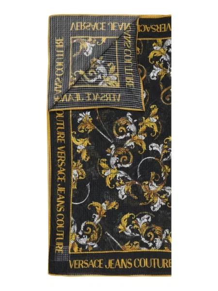 Fular Versace Jeans Couture de mătase negru