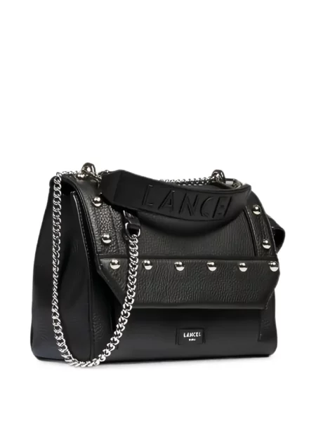 Кожаный боди Lancel с шипове черно