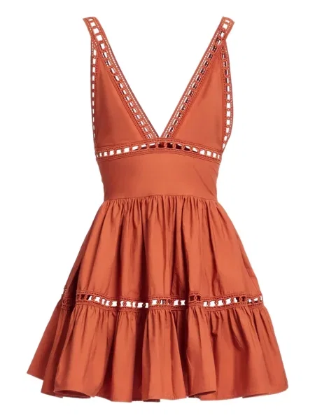 Rochie Elie Saab cu decolteu în V portocaliu