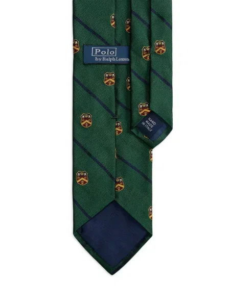 Șapcă Polo Ralph Lauren de mătase cu broderie cu dungi negru