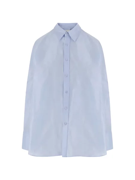 Cămașă Carven de mătase albastru