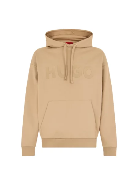 Bluza z kapturem Boss beżowa