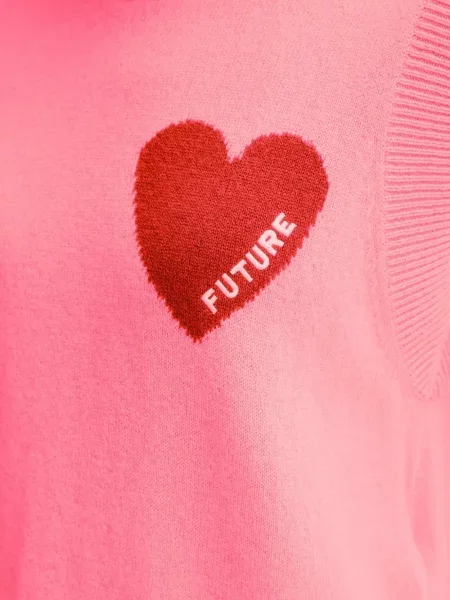 Vestă From Future cu motiv cu inimi roz