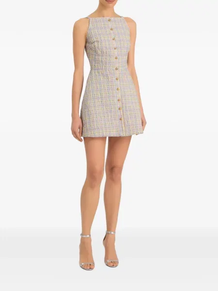 Rochie mini Markarian în carouri violet
