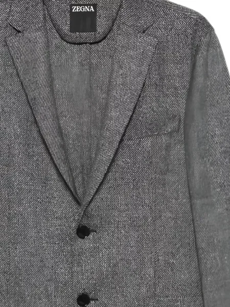Sacou Zegna cu model herringbone gri