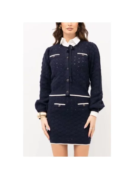 Sweter Twinset niebieski