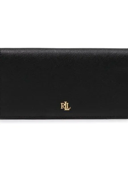 Lauren Ralph Lauren Veľká dámska peňaženka Slim Wallet Wlt Med čierna