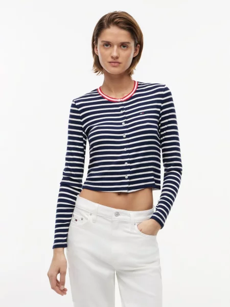 Tommy Jeans koszulka z długim rękawem Kobiety S niebieski
