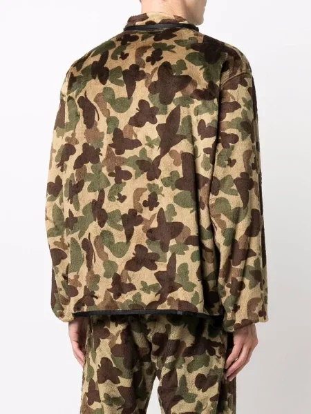 Geacă bomber Needles cu model camuflaj verde
