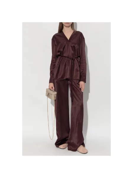 Spodnie Tory Burch czerwone