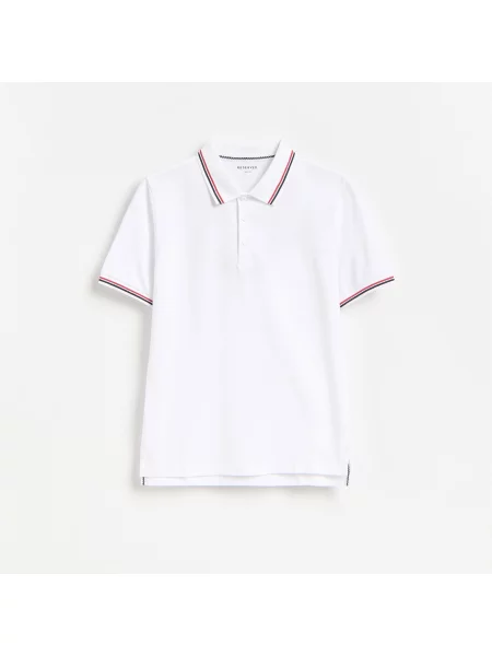 Reserved Polo tričko bílá