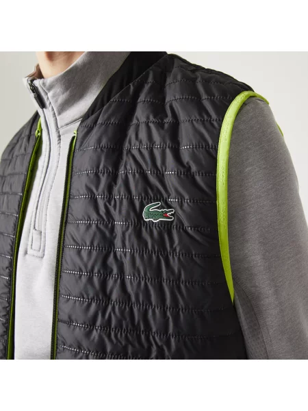 Lacoste Kamizelka Sport Active Ze Stójką Pikowana Dwustronna czarna