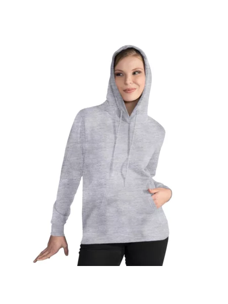 Gładka Bluza Sportowa Przez Głowę Kaptur biała