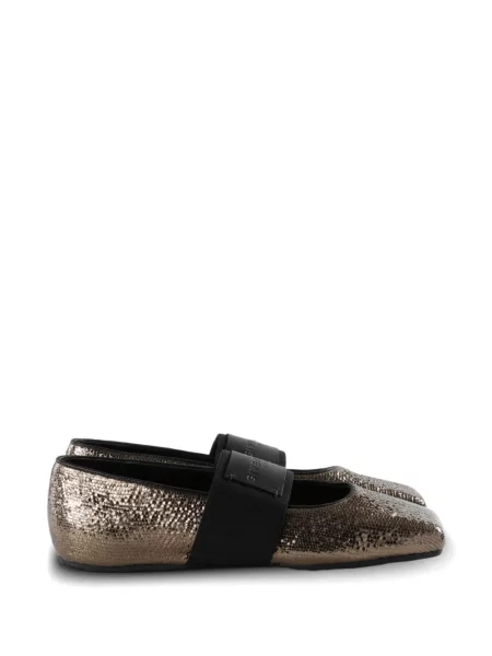 Balerini Givenchy cu model piele de șarpe cu bretele maro