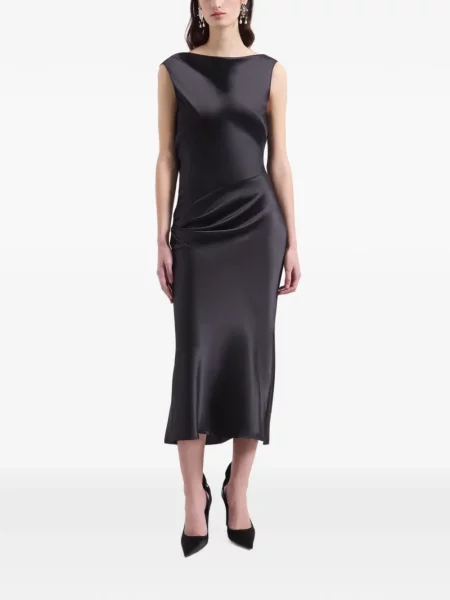 Rochie midi Nina Ricci asimetrică drapată negru