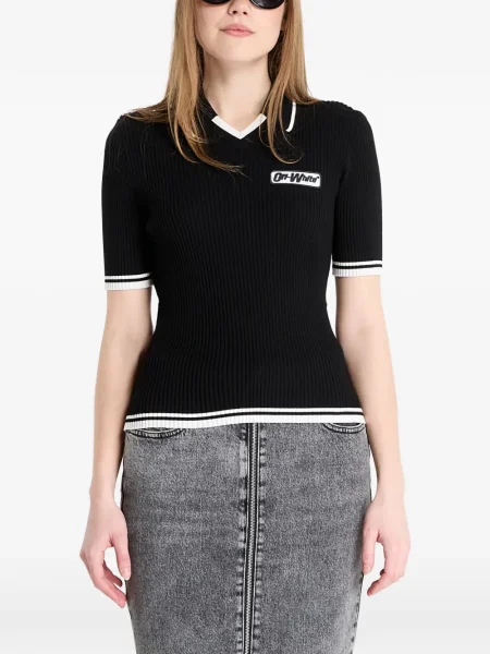 Tricou Off-white tricotate alb
