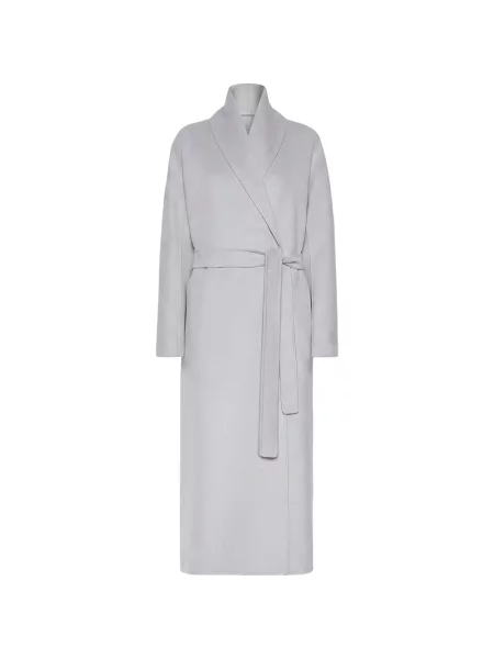 Cu centură palton 's Max Mara de lână gri