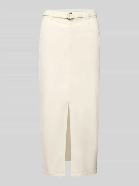 Spódnica jeansowa z rozporkiem i Model MOCA' Marella biała