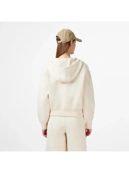Lacoste Kardigan Z Kapturem Classic Fit Kremowy Kremowy