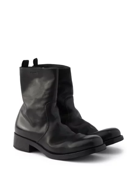 Botine Prada din piele negru