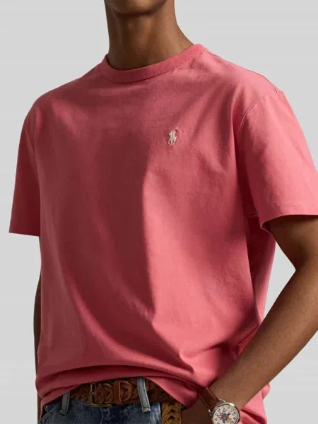 T-shirt o kroju regular fit z czystej bawełny Polo Ralph Lauren czerwona