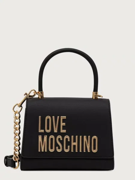 Love Moschino geantă crossbody pentru femei cu imitație de piele negru