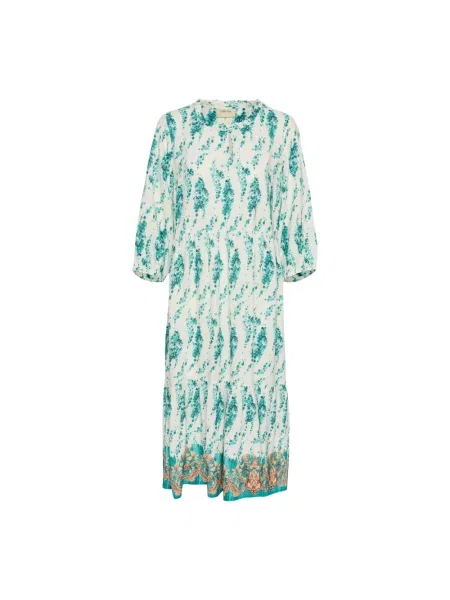 Lniana sukienka Cream niebieska