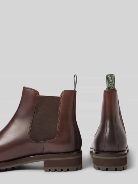Polo Ralph Lauren sztyblety skórzane Bryson Chls brązowe