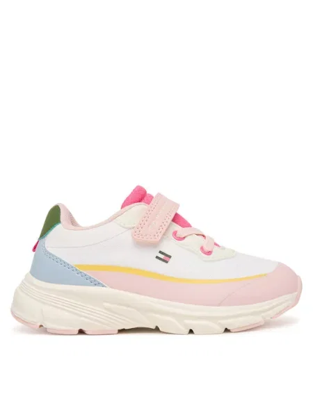 Superge Tommy Hilfiger Low Cut Lace-Up/Velcro Sneaker M Pisana roza