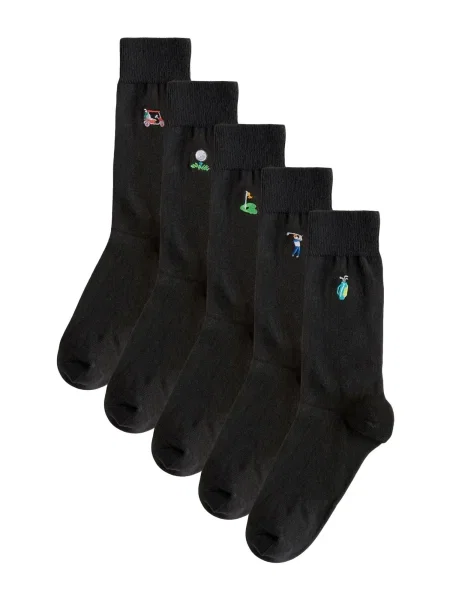 Next Nogavice rjava / travnato zelena / temno rdeča / črna / volneno bela