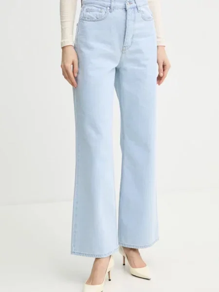 Blugi 2ndday cu talie înaltă albastru