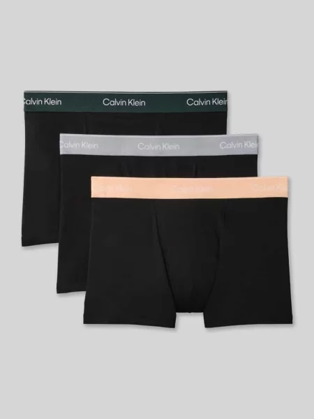 Obcisłe bokserki o kroju regular fit z mieszanki bawełny w zestawie 3 szt. Calvin Klein Underwear czarne