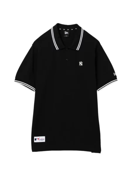 Tricou polo New Era Cap cu petice scurt negru