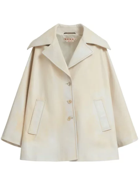 Kurtka skórzana Marni żółta