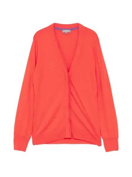 Cardigan N.peal cu decolteu în V roșu