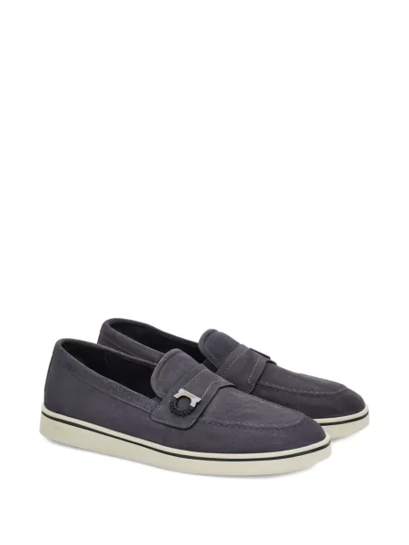 Pantofi loafer Ferragamo din piele de căprioară gri
