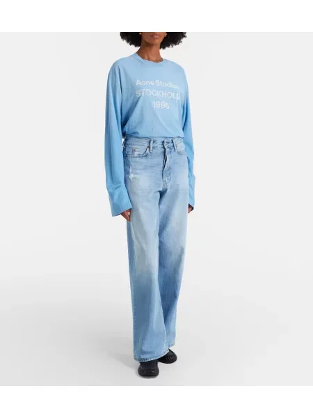 Blugi cu picior larg Acne Studios albastru