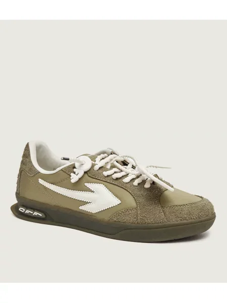 OFF-WHITE Sneakers M-End Of Play | piele întoarsă alb