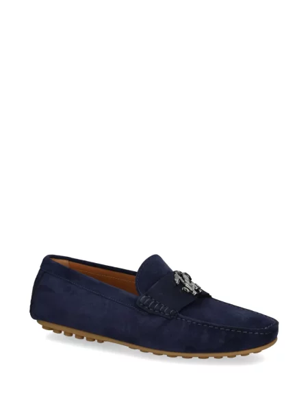 Pantofi loafer Roberto Cavalli cu autograf albastru