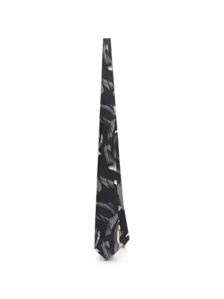 Cravată Dolce & Gabbana cu imagine cu imprimeu abstract din țesătură twill negru