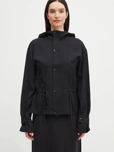 Hanorac Rayon Twill Hooded Top de tranzitie negru