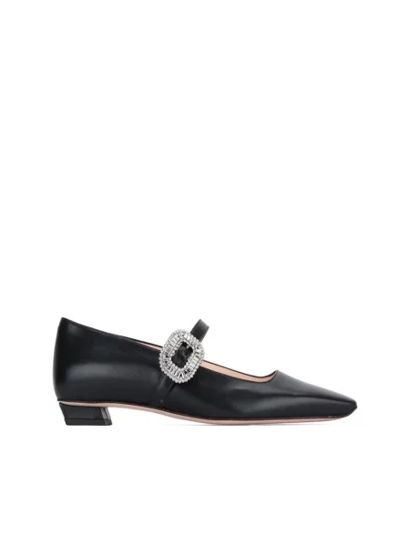 Balerinki Roger Vivier skórzane czarne